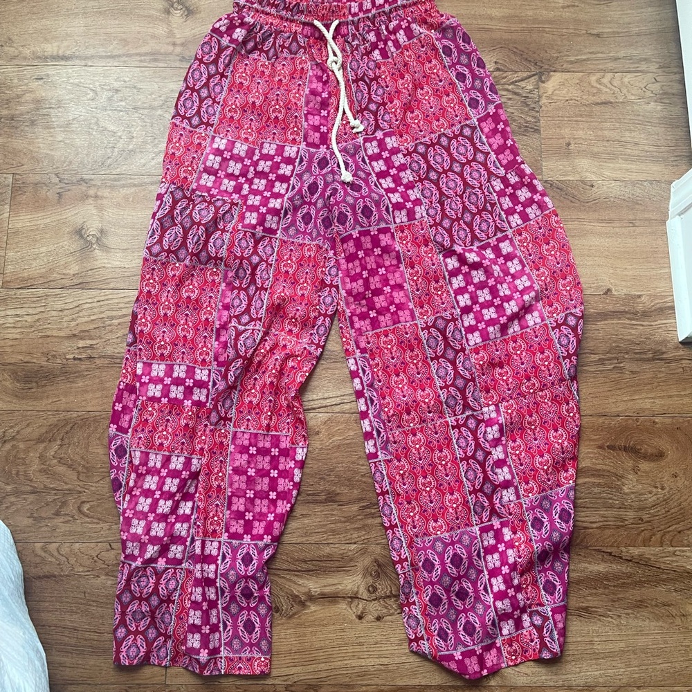 Patchwork Pink Women's Pants